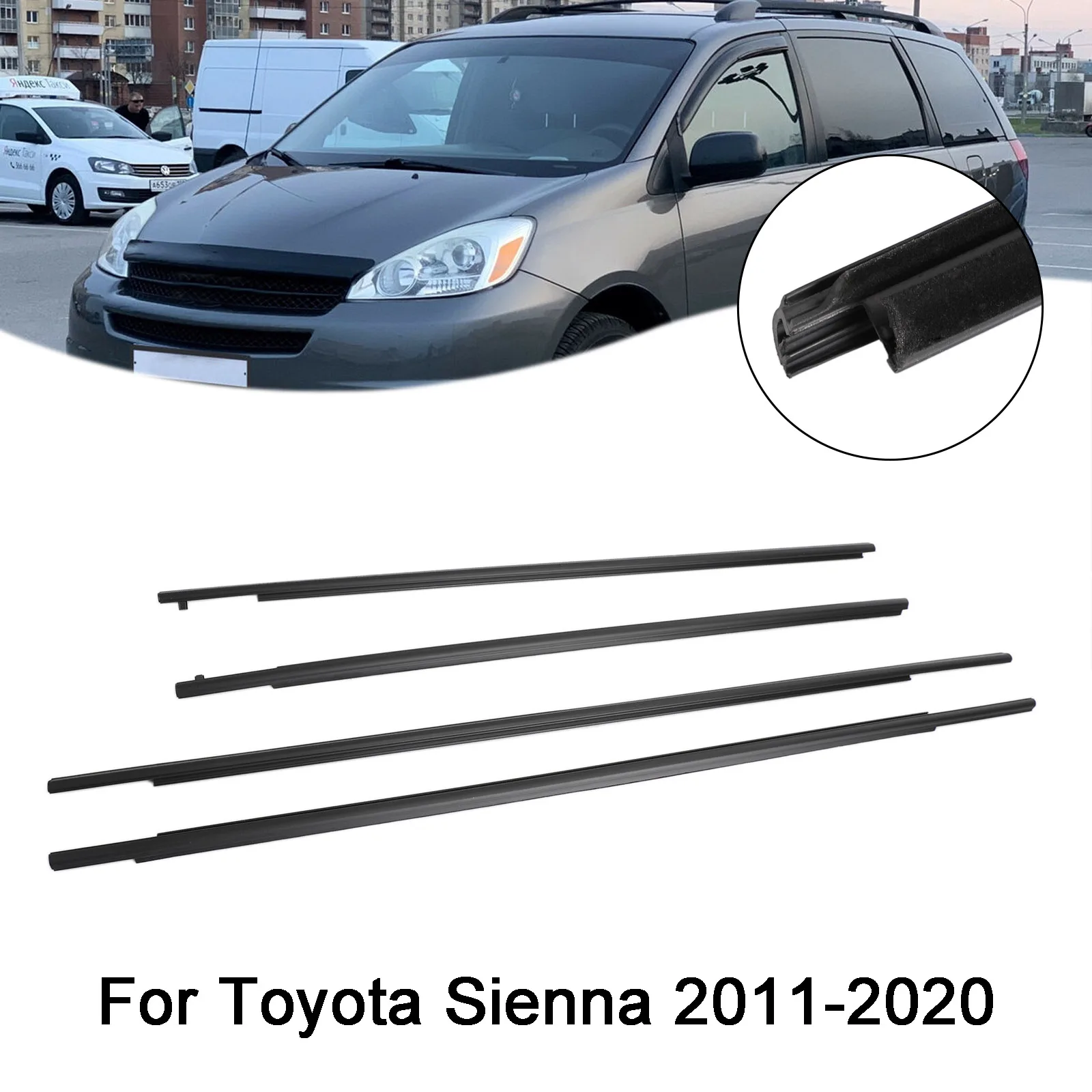 

Car Window Weatherstrip Seal Belt Moulding for Toyota Sienna 2011-2020