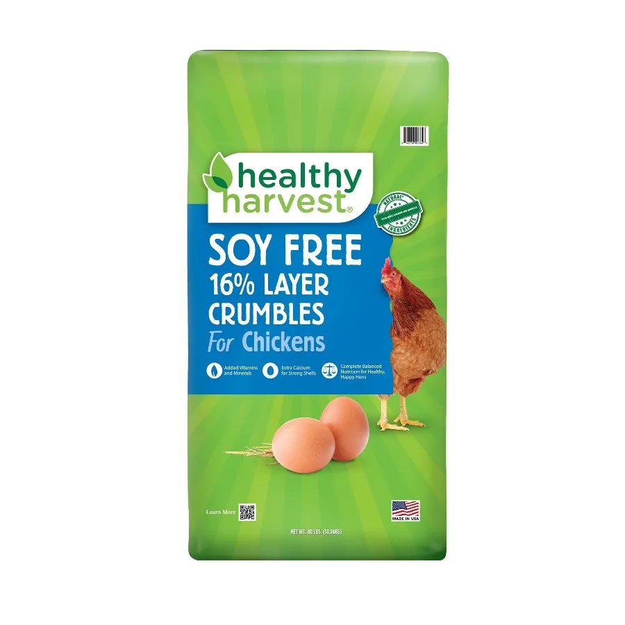 (2 pack) Healthy Harvest Soy Free 16% Layer Crumbles Poultry Feed
