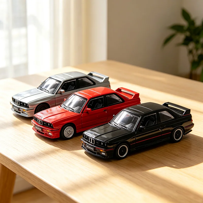 SHADOW Diecast 1:64 Maßstab M3 E30 Legierungsautomodell Statische Sammlerstücke Dekorierte Urlaubsgeschenke Spielzeuge