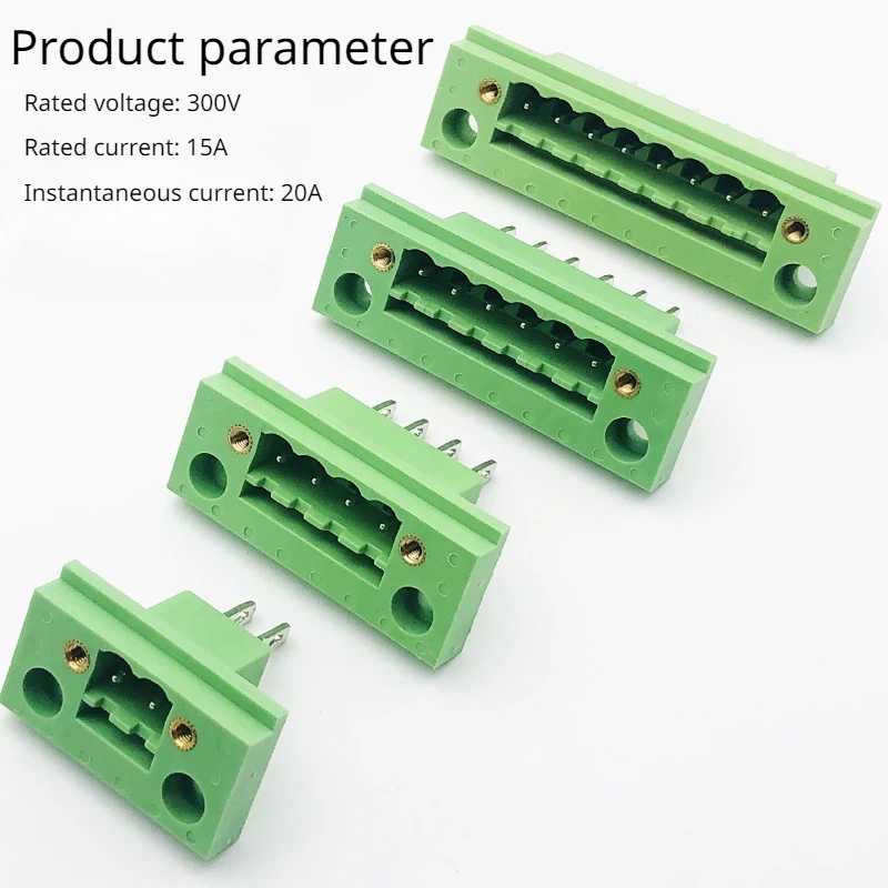 Through-the-wall 2EDGWB-5.08mm plug-in terminal block with screw fixed panel pin base 2P3P4-24P cable connector