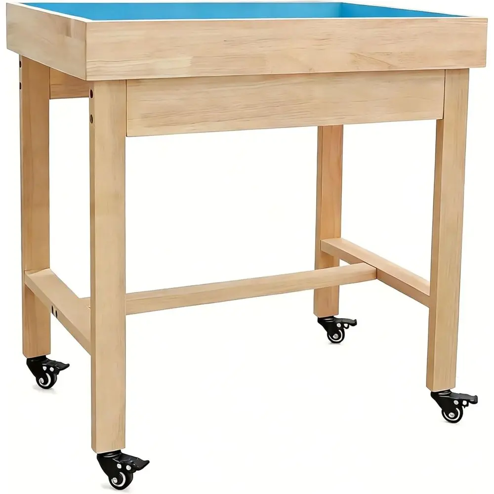 

Wooden SandTray Combo – Includes a Protective Lid, a Wooden Stand, and Lockable Wheels | Ideal or Therapy Oices, Classrooms, and