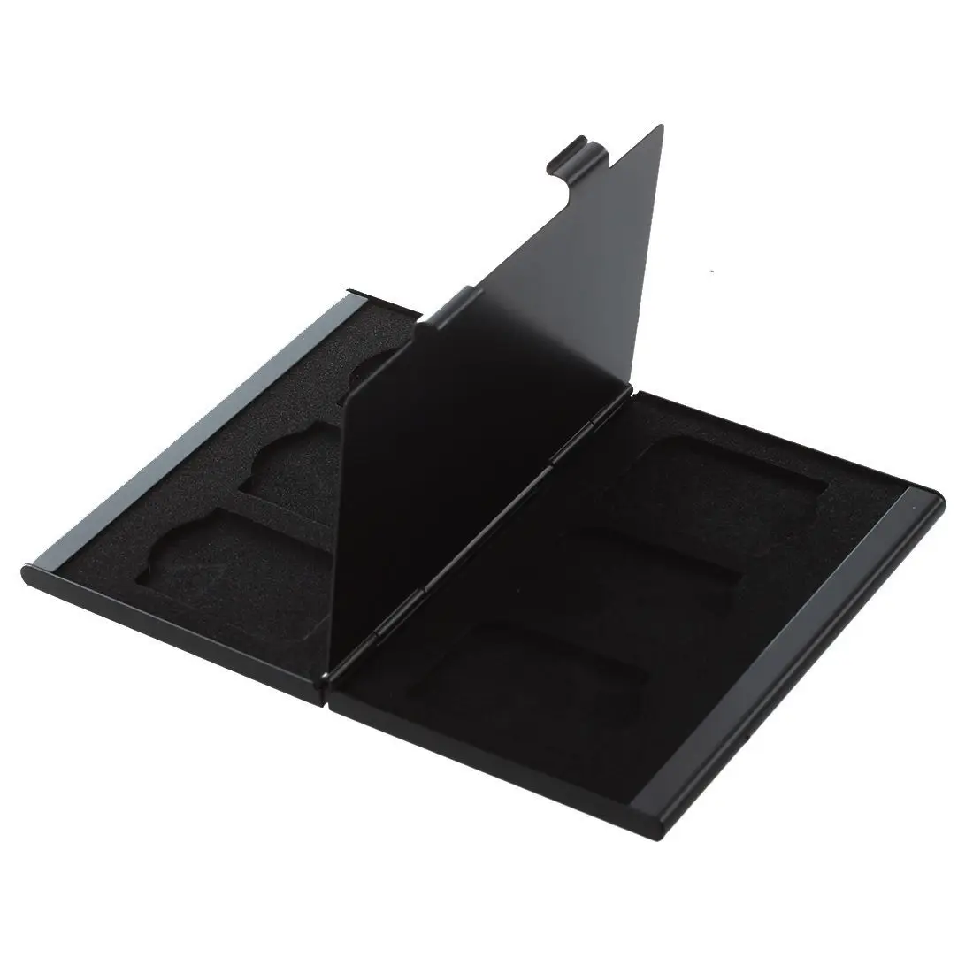 Modische Aufbewahrungsbox für Speicherkarten aus Aluminium mit Schutzfunktion für SD TF Flash für Black 6SD