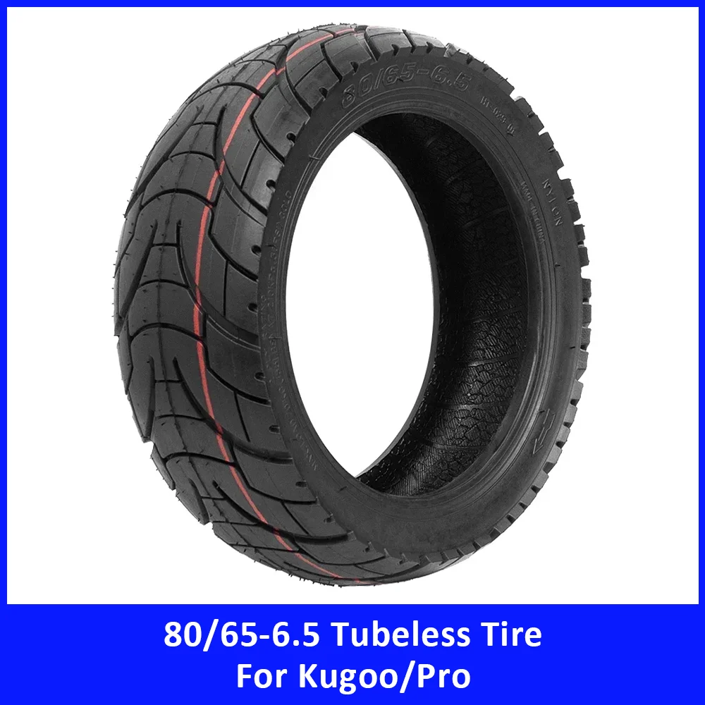 

10Inch 80/65-6.5 Tubeless Tire for Kugoo Pro Balance Car 255x80 Anti-Explosion Off-road Tyres Electric Scooter Accessories Parts