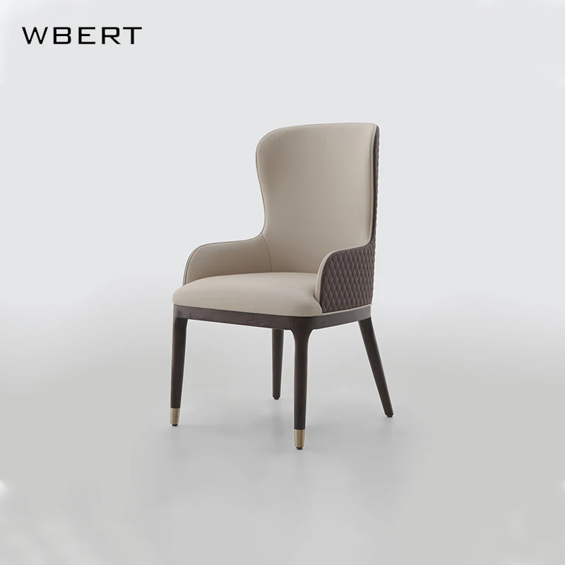 

WBERT Modern Home & Hotel Dining Chair with Simple Backrest Mahjong & Reception Negotiation Bentley Chair Restaurant Table Chair