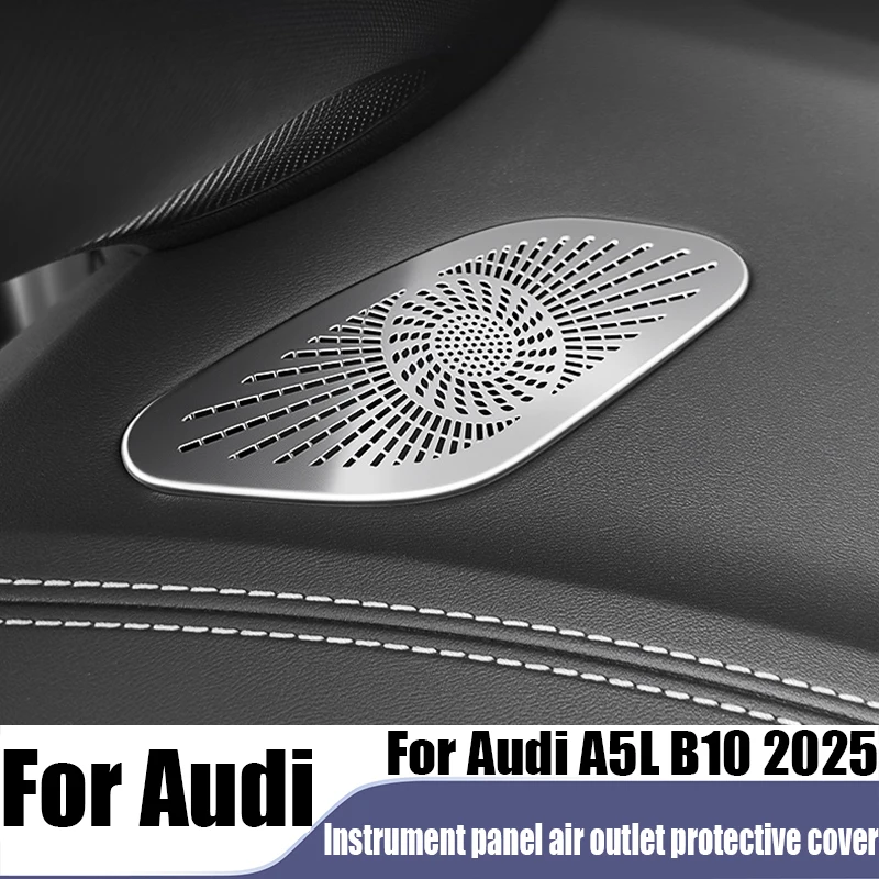 

Modified stainless steel dashboard side air outlet protective cover automotive interior accessories For Audi A5L B10 2025