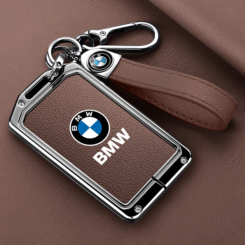 

2025 NEW Leather Car Remote Card NFC Key Case Fob Cover For BMW 1 3 5 7 Series X1 X3 X5 X6 X7 535le Auto Keychain Accessories