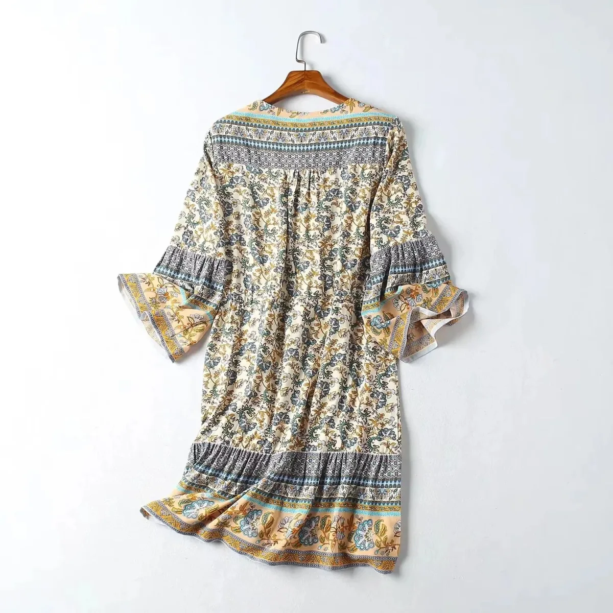 Dave&Di 2026 Summer New European And American Style Women's Clothing Positioning: Cotton Short Sleeved Dress