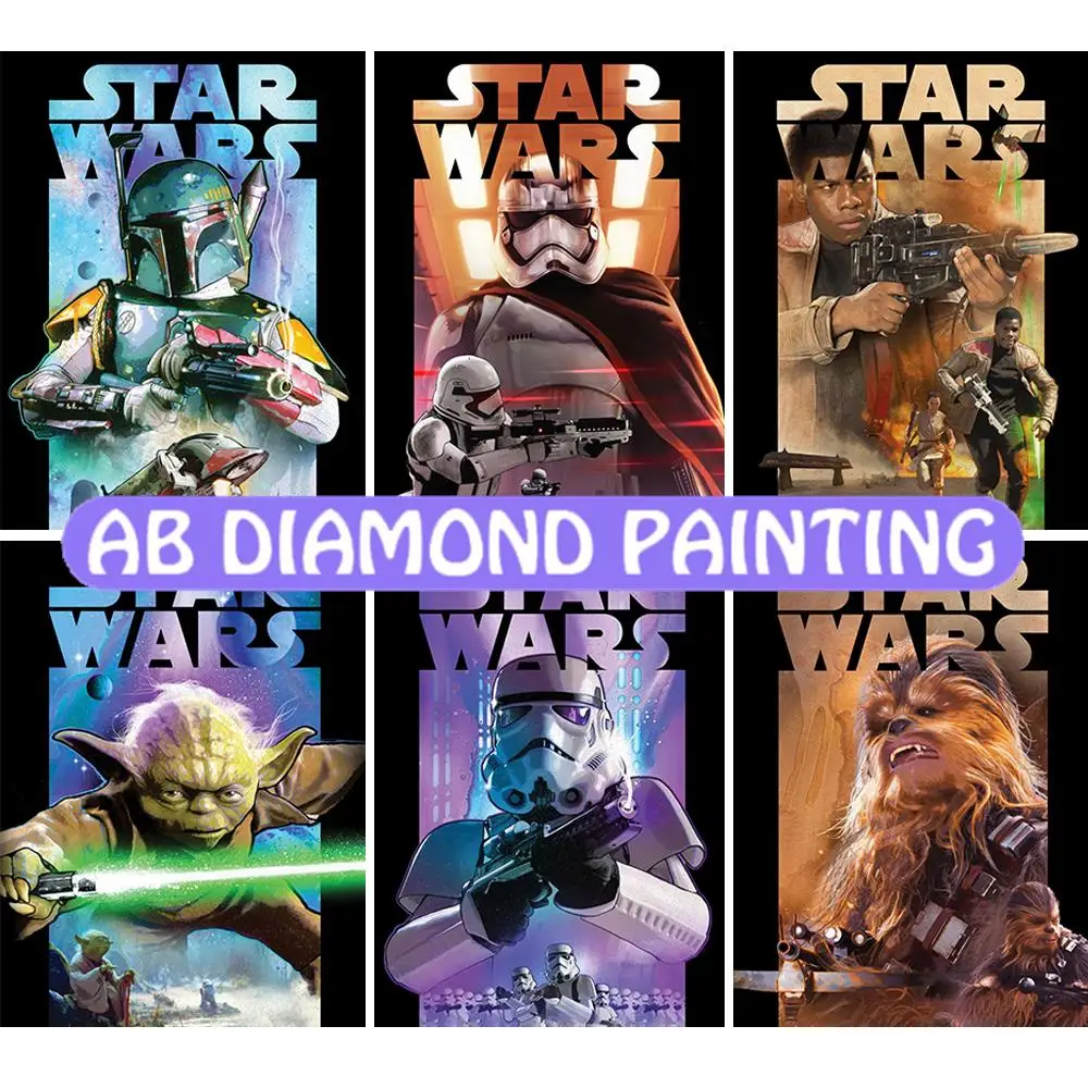 Yoda Diamond Painting Darth Vader Star 5D Full Drill Embroidery Kit Rhinestone Craft Picture DIY Mosaic Art Home Decor