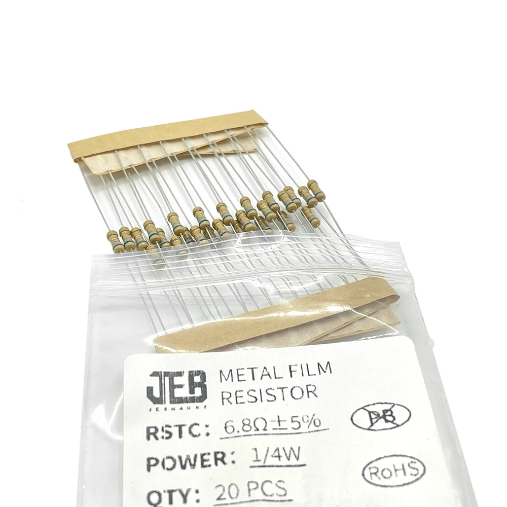 740-teiliges 1/4-W-Widerstandsset, 37 Werte, Widerstandssortiment, 1 Ω ~ 1 MΩ, 0,25 W, 1 % 5 % Metallschichtwiderstände für DIY-Projekte und Experimente – Detail 3