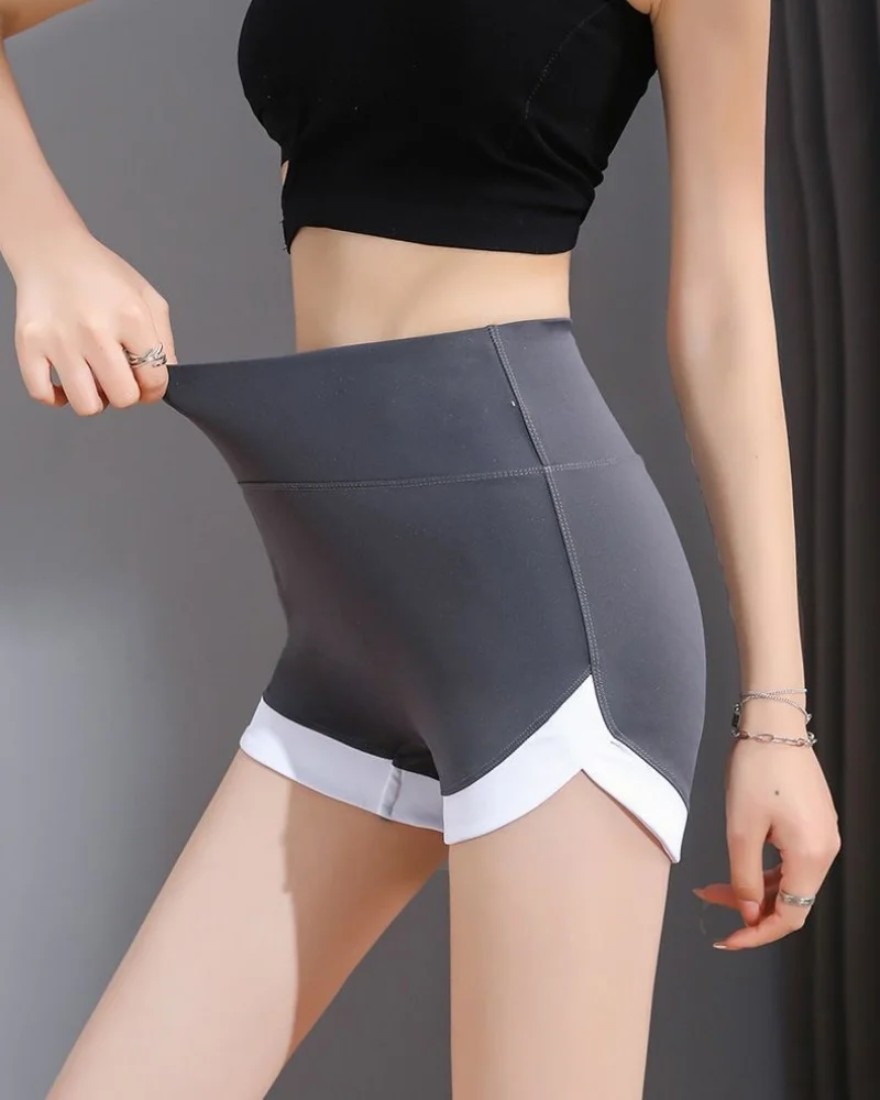 

Женские спортивные шорты для йоги с высокой талией, быстросохнущие шорты для фитнеса, бега, езды на велосипеде, быстросохнущие женские шорты для йоги с 3 точками