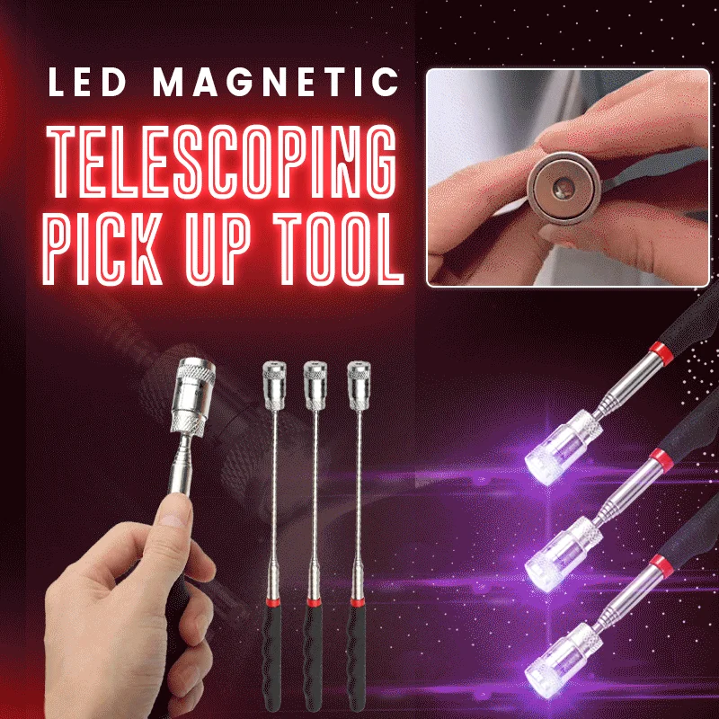 Magnetic Pickup Tool With LED Lights Telescopic Magnetic Pen Light Universal Magnetic Portable Telescopic Magnetic Magnet Pen