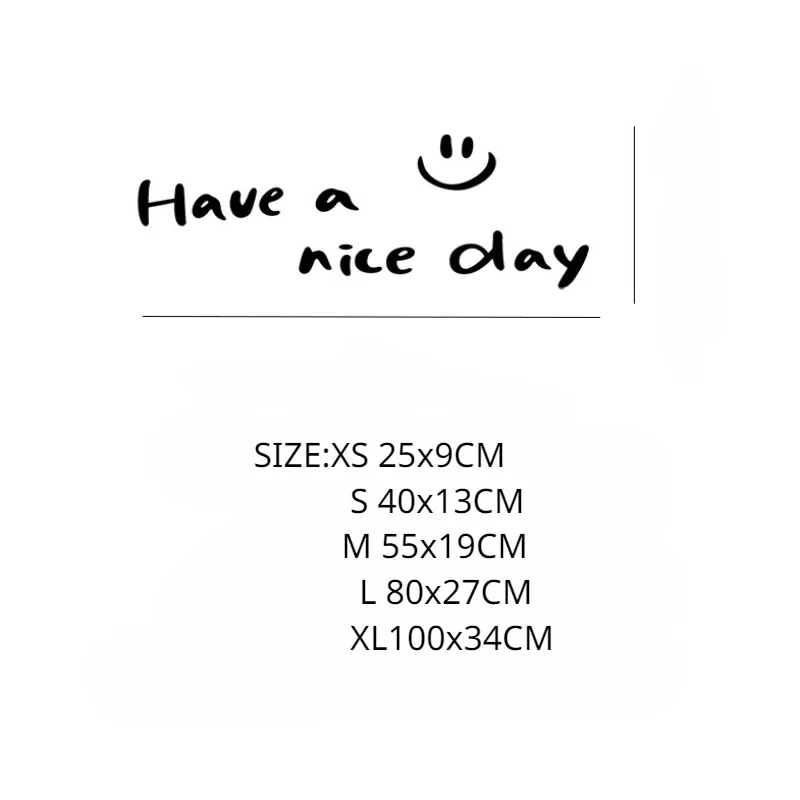 Have A Nice Day Window Glass Stickers DIY Mirror Stickers Wall Stickers for Bedroom Living Room Waterproof Vinyl Decals
