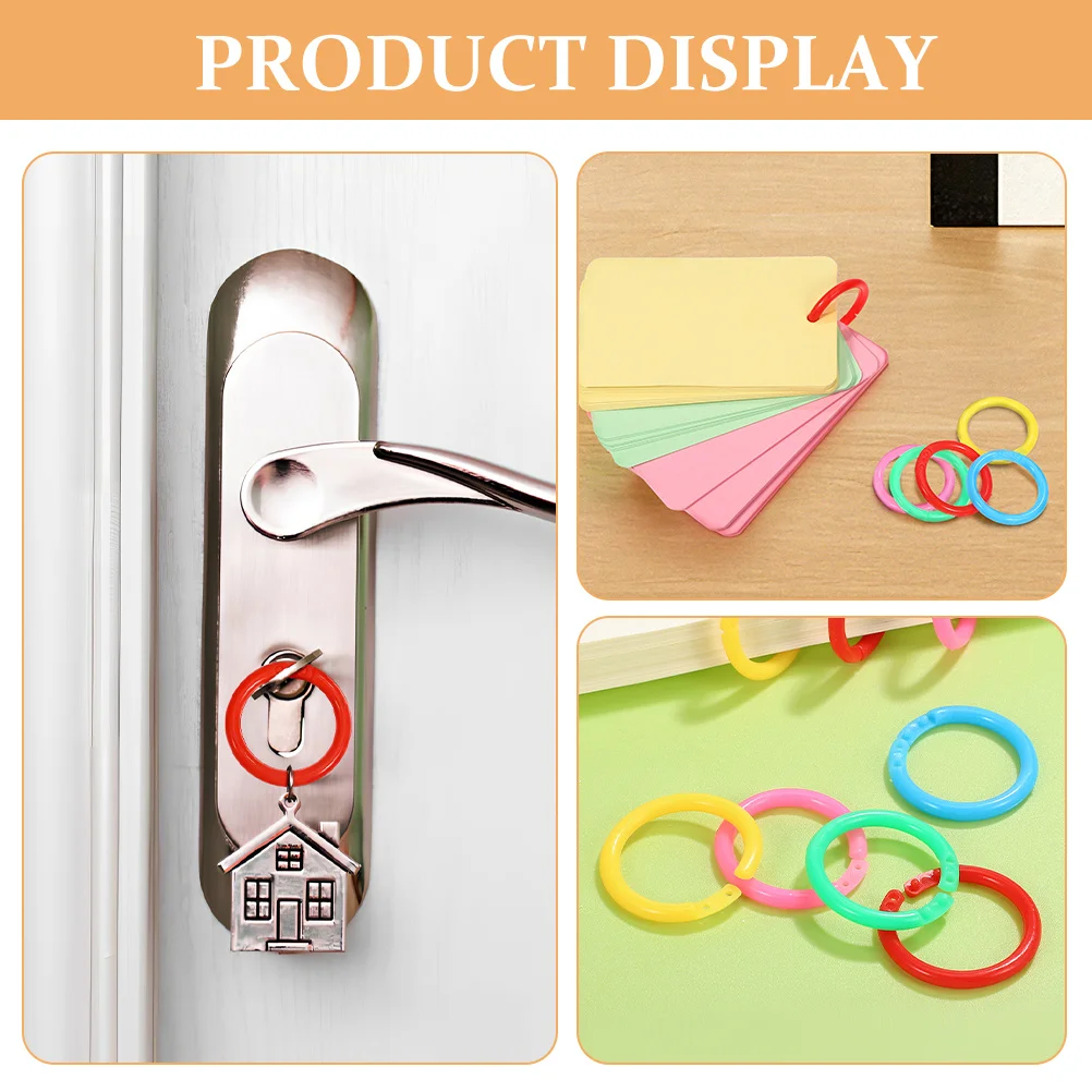 150 قطعة حلقات الموثق البلاستيكية فضفاضة ورقة مفتوحة السحابة خواتم للبطاقات التعليمية أجهزة الكمبيوتر المحمولة منظم وثائق مفتاح حامل