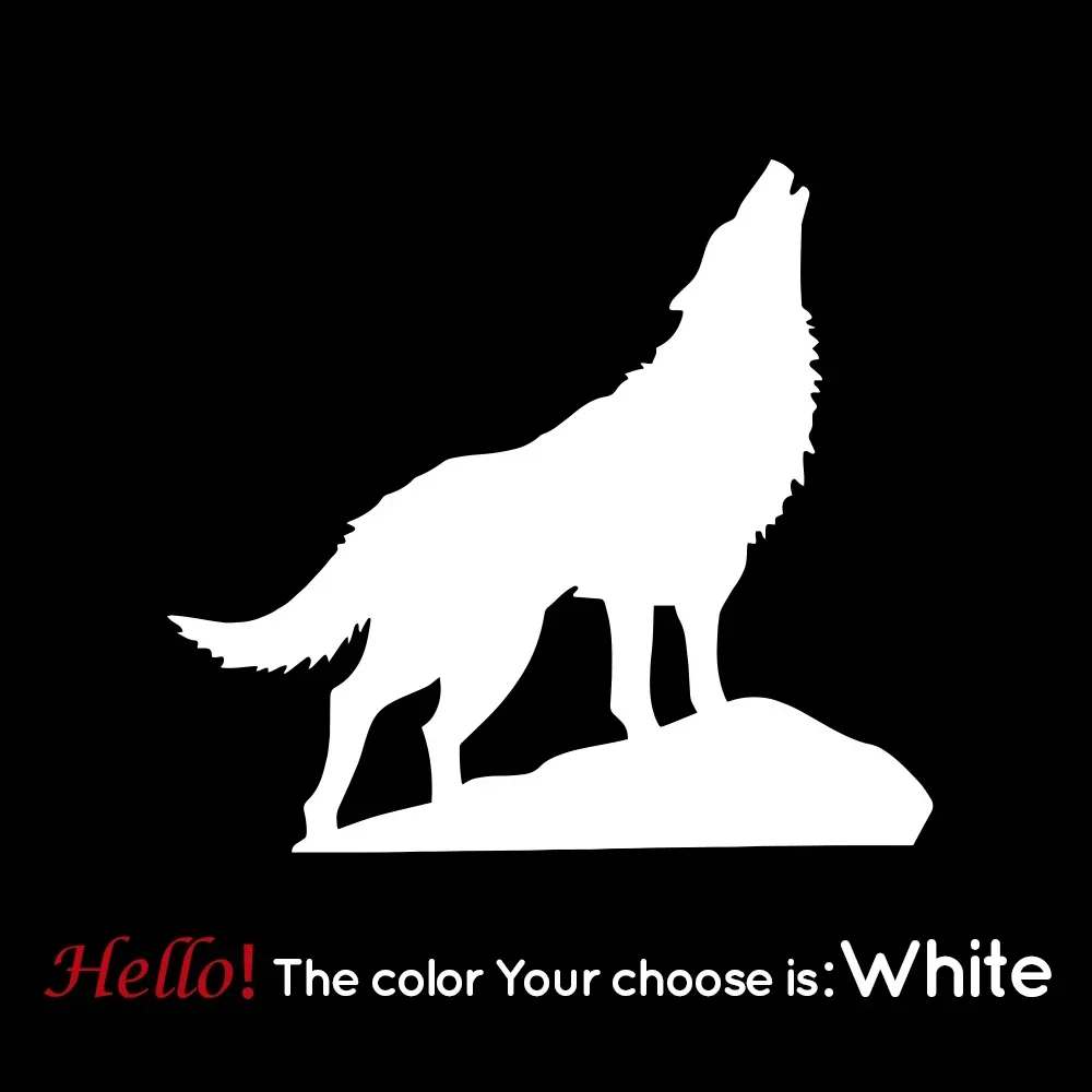 Car Stickers Creativity Wolf Decal Wolf Howl Sticker Auto Body Window Car Motorcycle Car Styling Vinyl,12cm*12cm