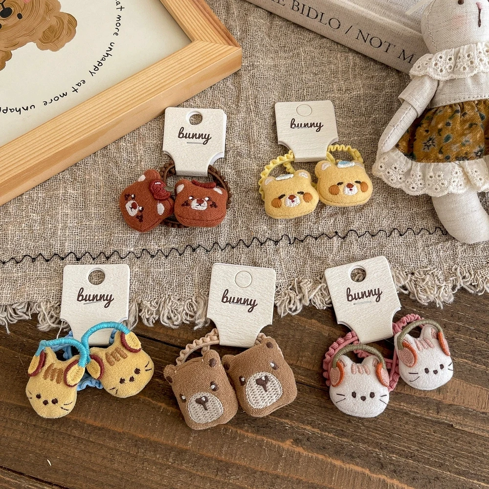 

Cartoon Animal Elastic Hair Bands for Girls Hair Accessories Scrunchies Ponytail Holder Children Cotton Hair Tie Rubber Bands