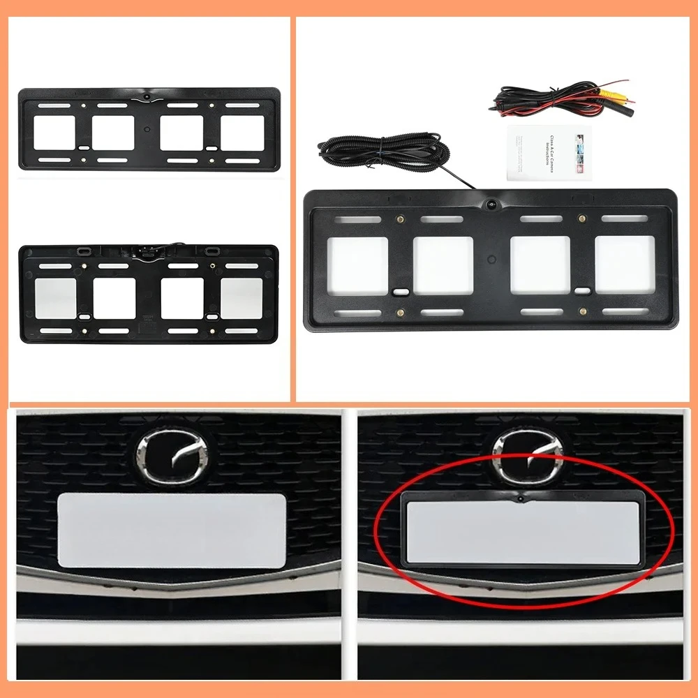 License Plate Frame Camera CVBS AHD 480P 720P 1080P 150° Fisheye Lens Waterproof HD Night Vision Universal Car Monitor