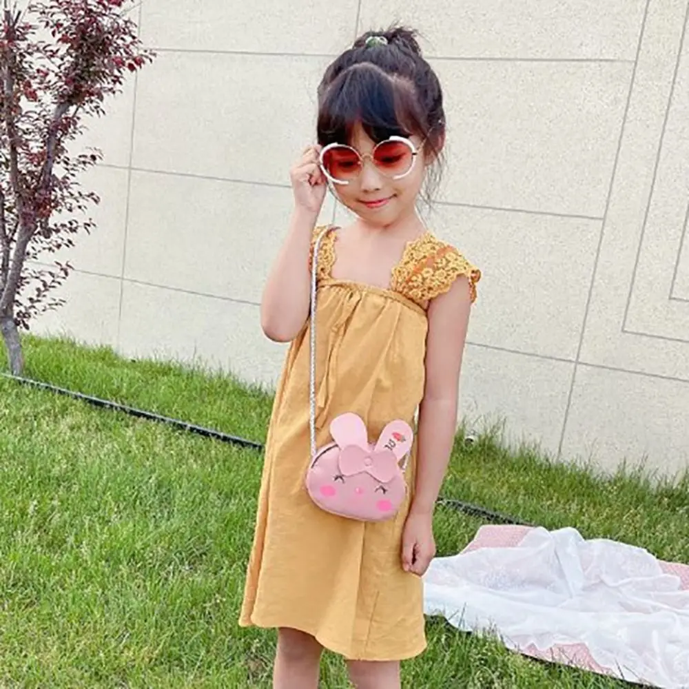 Creative   Cute Cartoon PU Leather Little Girl Small Coin Purse Handbag Children Crossbody Bags Shoulder Bag