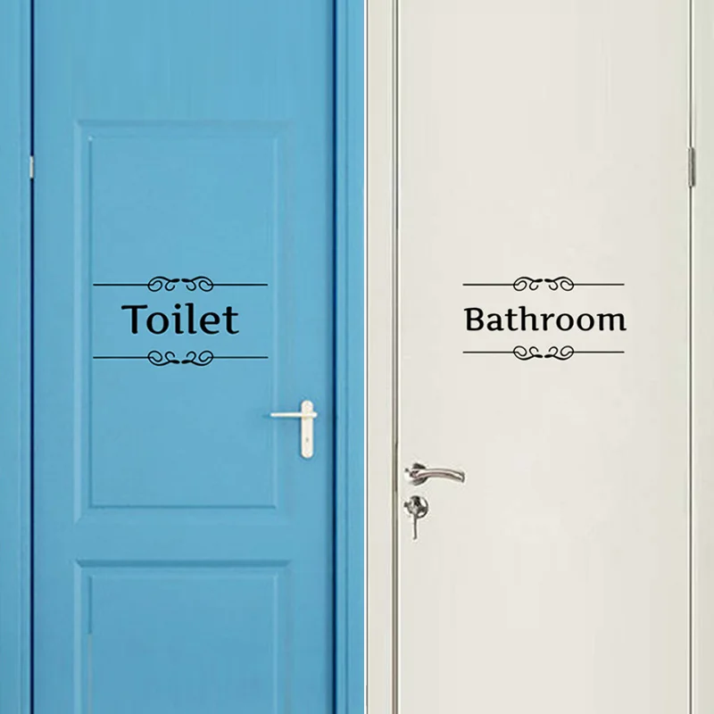 Funny Signs Wall Sticker Kitchen Bathroom Bedroom Laundry Garage Cellar Dining Room Toilet Door Decoration Vinyl Art Home Decals