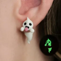 Halloween Glow Ghost Dangle Earring for Women Girls Pumpkin Stud Earring Boo Jewelry Accessory Gifts Wholesale
