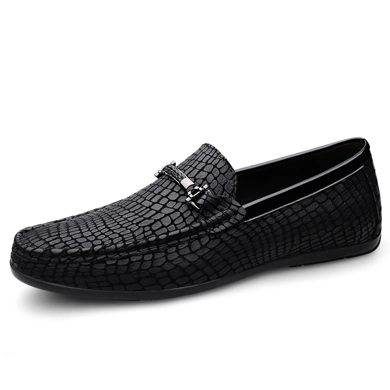 Genuine Leather Slip On Casual Shoes Men Loafers Fashion Luxury Brand Shoes Loafer Trendy Spring Autumn