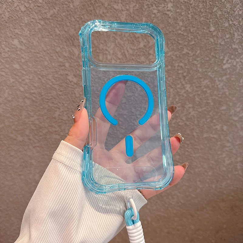 เคสกันกระแทก 3IN1 Armor INS สีใส วัสดุ PC+TPU สำหรับ iPhone 17 Pro Max Air 16 E 15 14 13 12 11 Plus ป้องกันการตกกระแทก