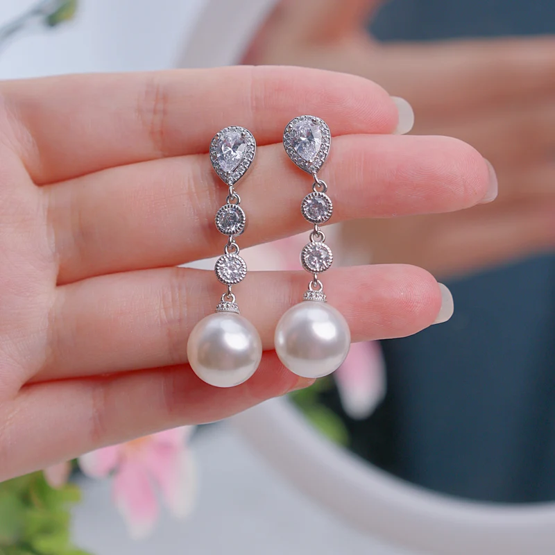 1Pair E217 Gold Plated Copper S925 Silver Needle Pearl Stud Earrings Findings Jewelry Making DIY Jewelry Accessories