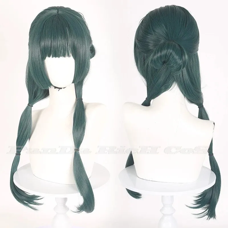 Sisi 2233Anime The Apothecary Diaries Maomao Lange dunkelgrüne Perücke Anime Perücken Frauen Halloween Cosplay W