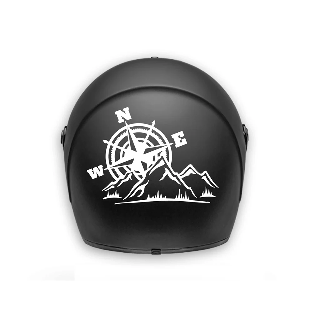 Motorcycle Decal Compass Vinyl Sticker For Motor Helmet Decal Decor Mountain Compass Stickers