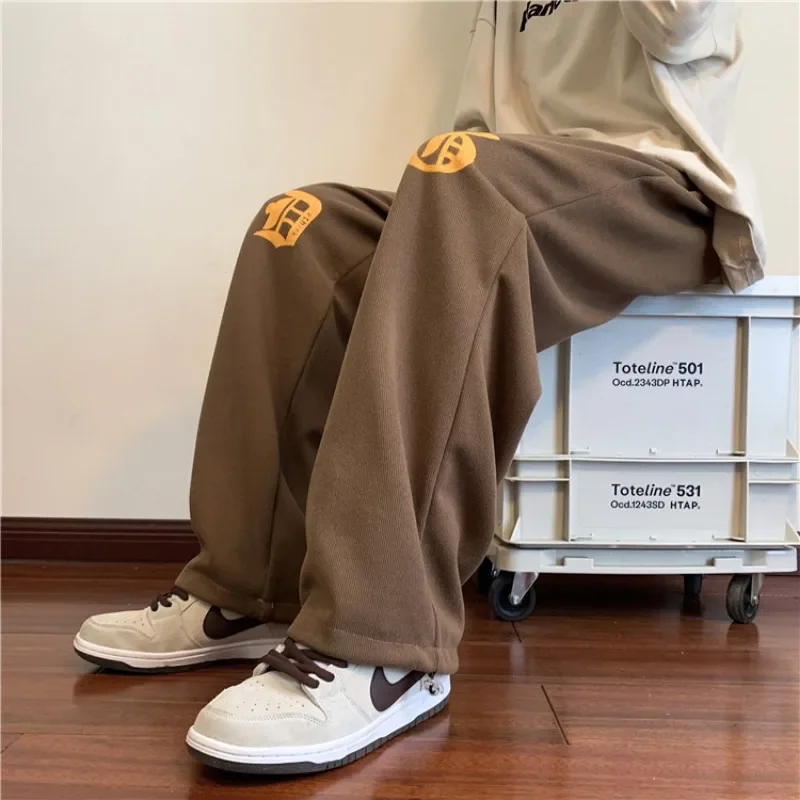 Koreaanse Harajuku Joggers Joggingbroek Vrouwen Brief Print Wijde Pijpen Broek Bf Hip Hop Streetwear Losse Casual Rechte Broek Y2K