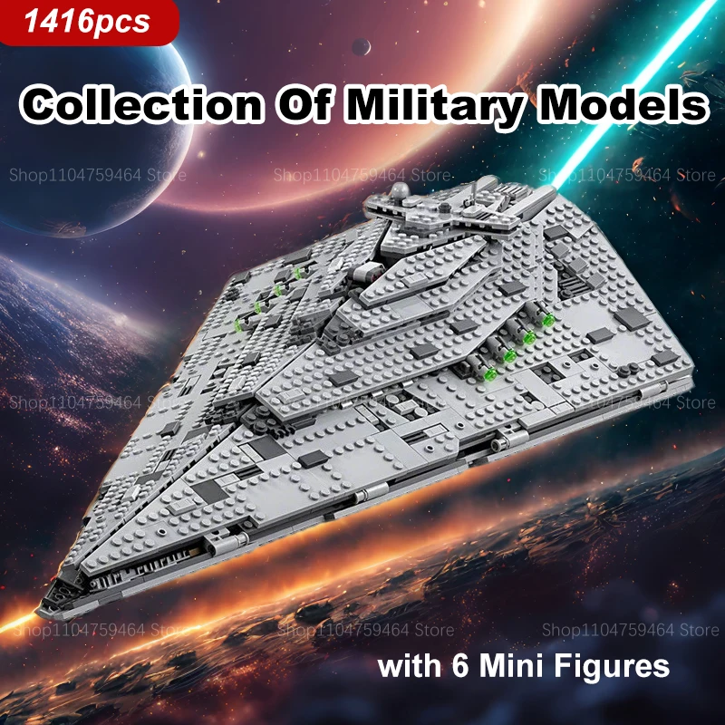 

New Spaceship Bricks Destroyer Space Compatible with 75190 Spaces Model Building Blocks DIY Toy Collectable Model Kits Boy Gifts