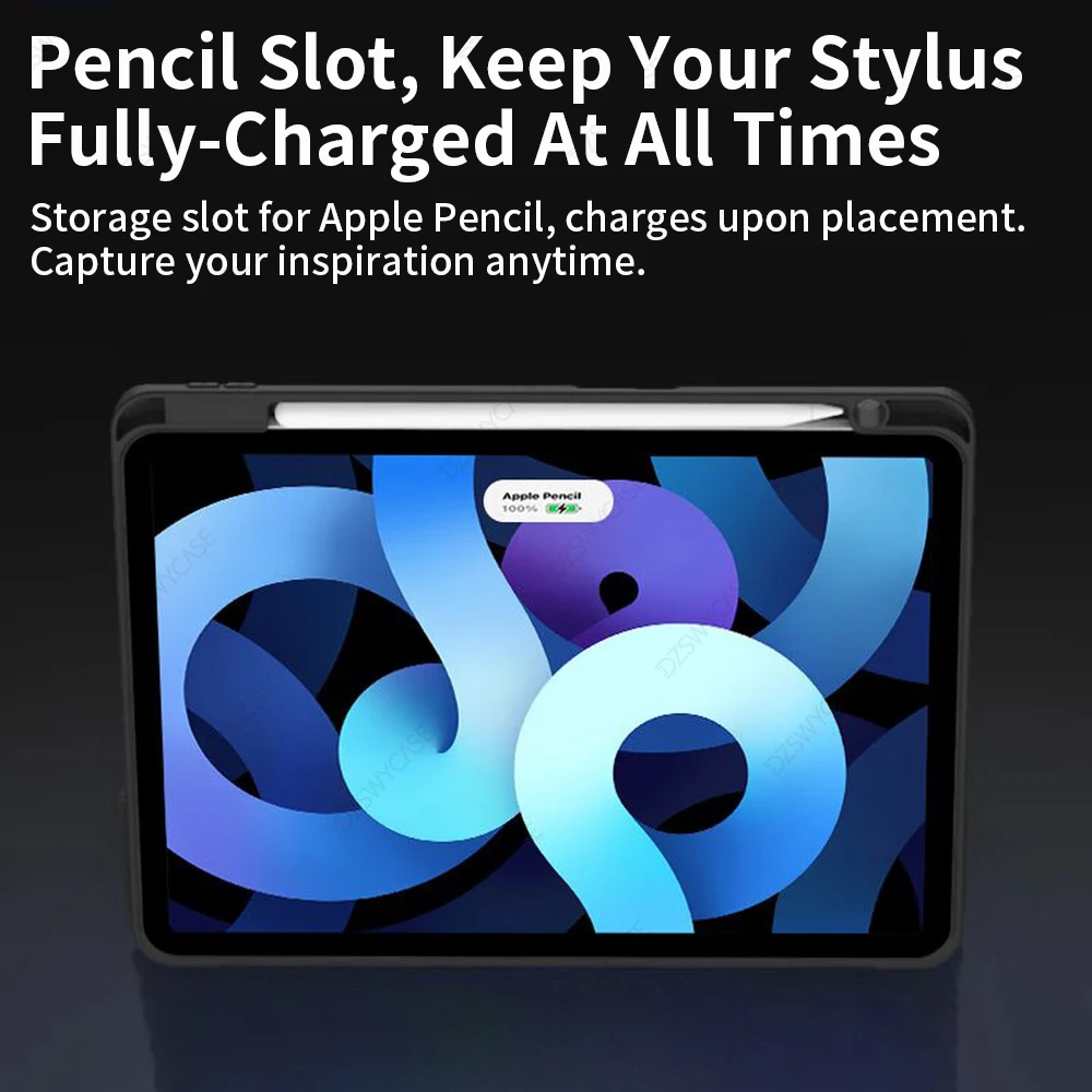 Für iPad Pro 11 Hülle 4./3./2. Generation, Air 10.9 5./4. Generation, Air 11 M2 M3 M4, 10. 10.9 11. Generation A16 11, Mini 6 A17 Pro Slim PU-Cover – Detail 9