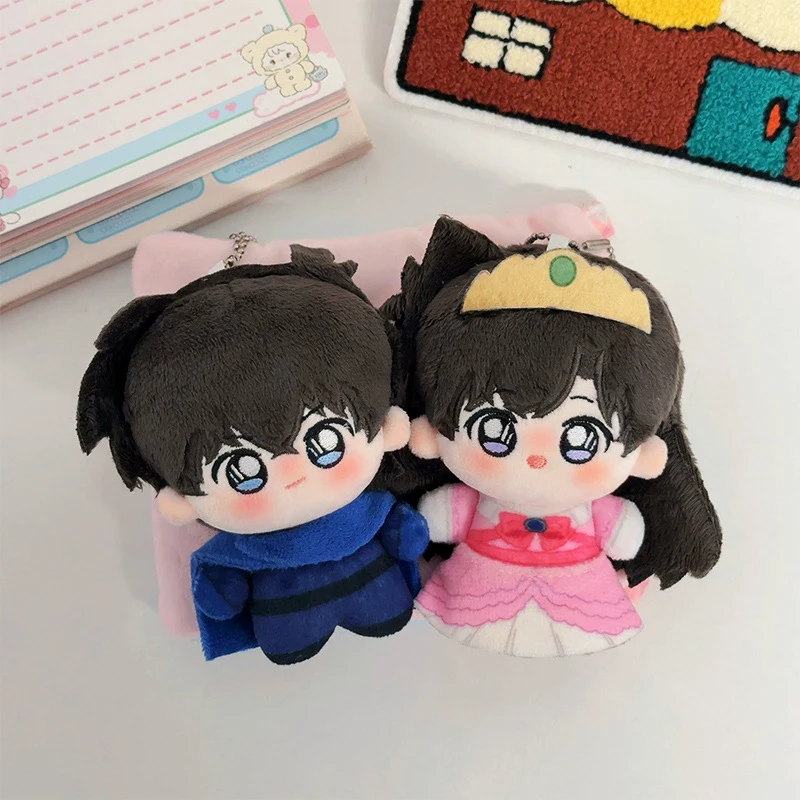 10cm Mouri Ran Plush Toy Pendant XMAS Cartoon Kudou Shinichi Plushie Doll Detective Conan Figure Keychain Dolls Birthday Gift
