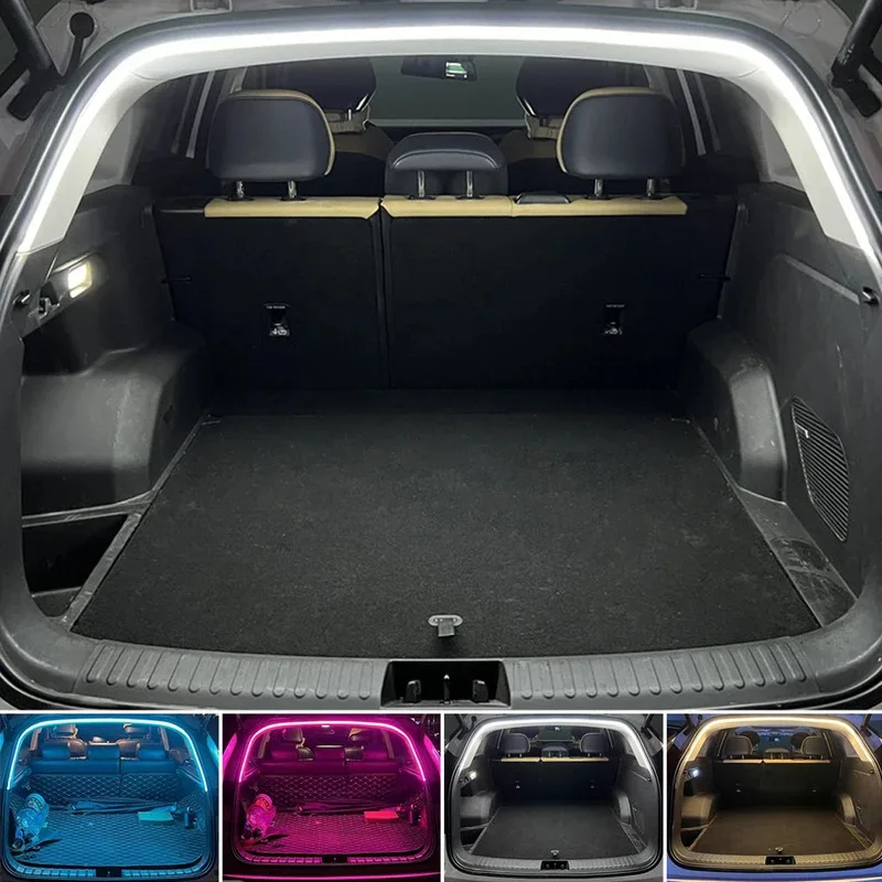 Car High Brightness Trunk Lighting Ambient Light Interior Decoration LED Wiring Free Automatic Sensing Tailgate Light Strip
