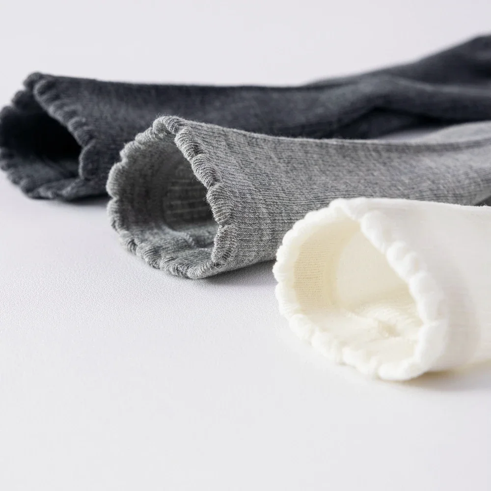 4 pares de meias de algodão de alta qualidade meias de verão mulheres babados macio confortável respirável meias casuais soltas