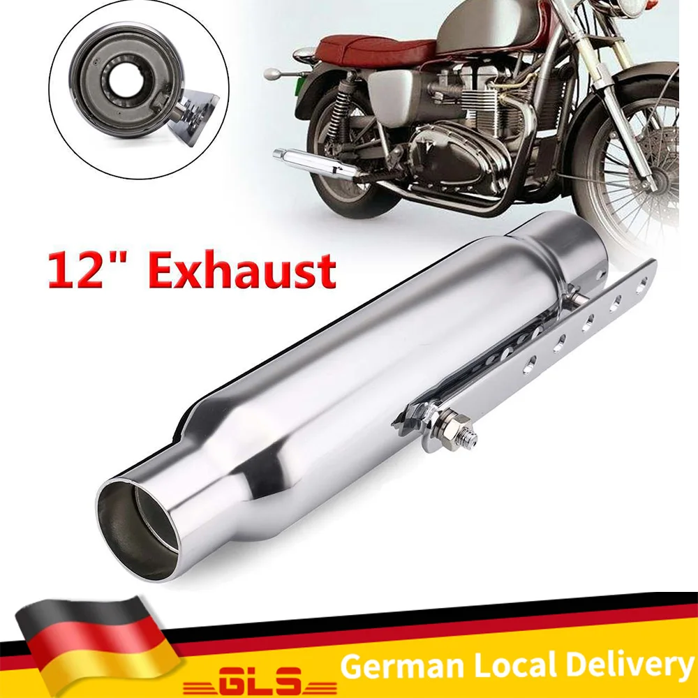 Silencieux d'échappement de moto tuyau rétro silencieux universel tuyau d'échappement silencieux antidérapant pour Harley Davidson Triumph café Racer Bobber