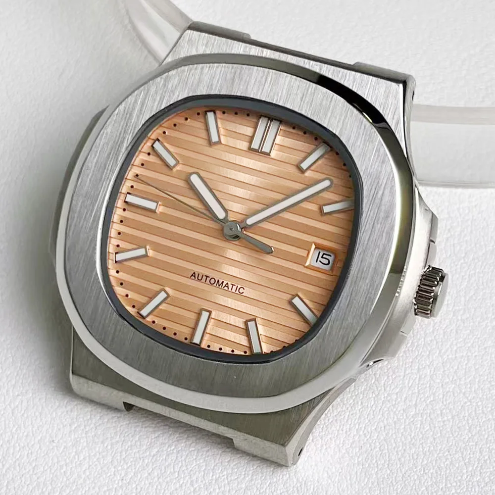 The 2025 New Men's Wristwatch Features a Square Water-Resistant Luminous Date Stainless Steel ST1612 Automatic Movement
