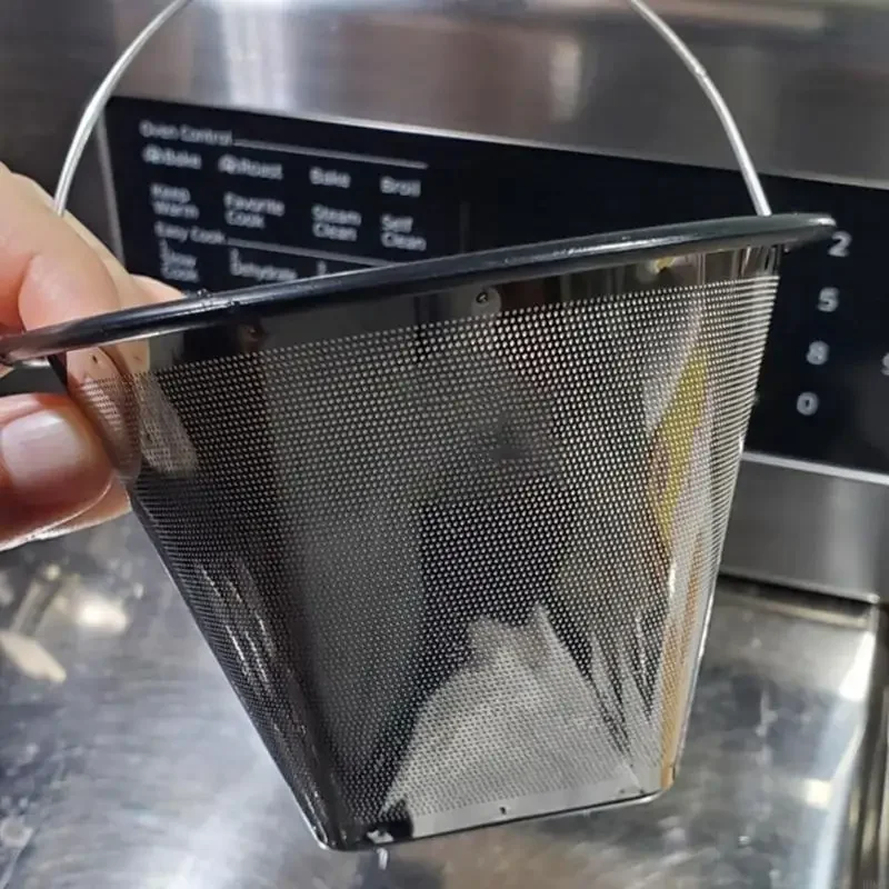 Durable Nonrust Steel Permanent Coffee Filter Fine Meshes Technology Optimizes Flavor And Brews Strength 87HA