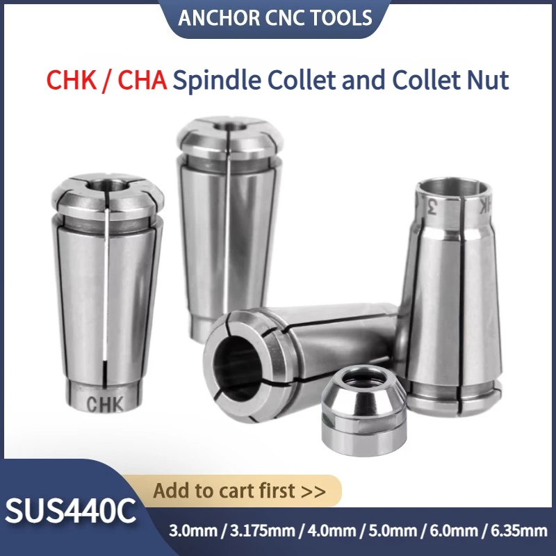 CHK-3.175 / CHK-3.0 / CHK-4.0 / CHK-5.0 / CHK-6.0 Spindle Chuck Lock Mouth Collet