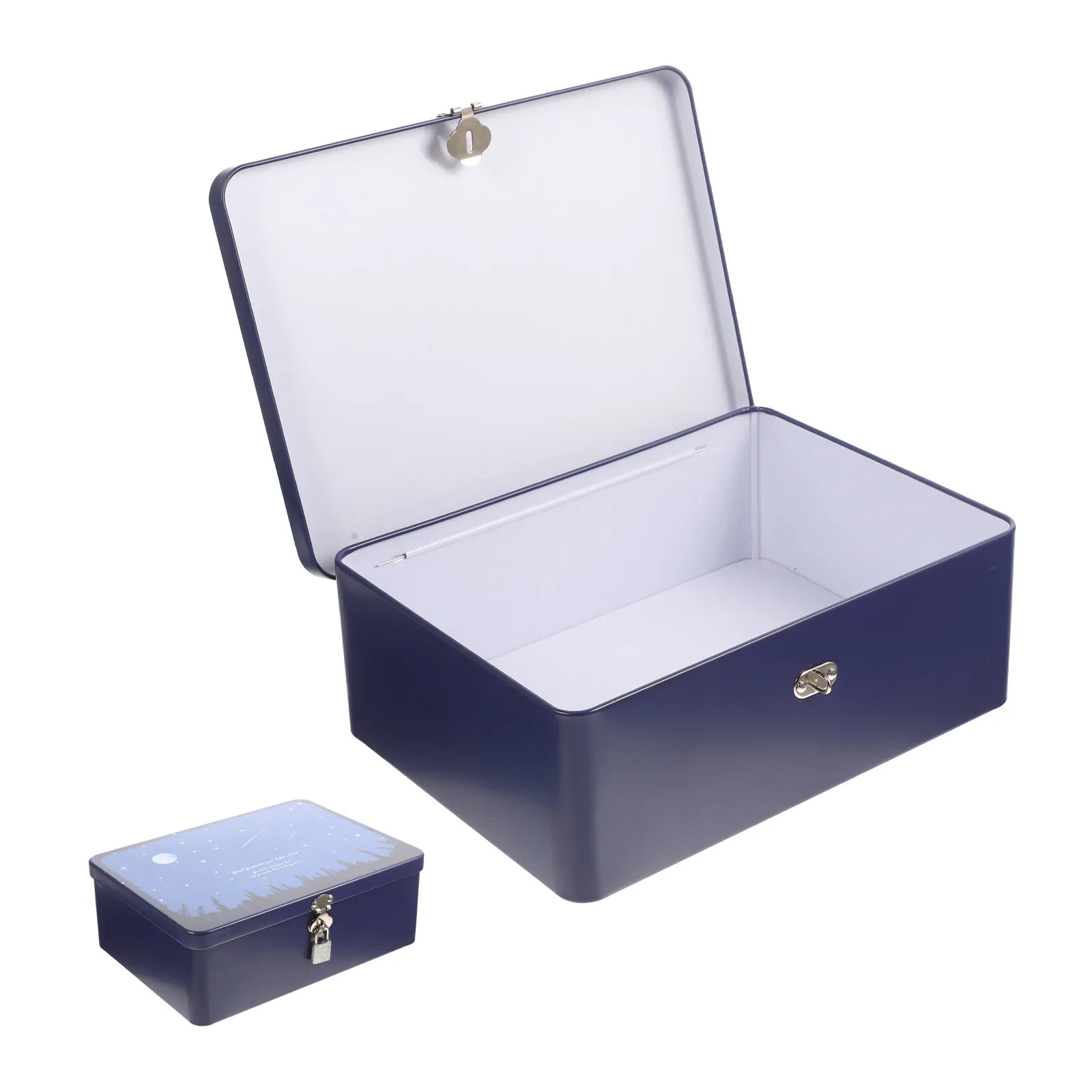Tinplate Box for Gifts Storage Small Container Small Candy Box Sweets Jewelry Keepsakes Document Holder Sealed Tin