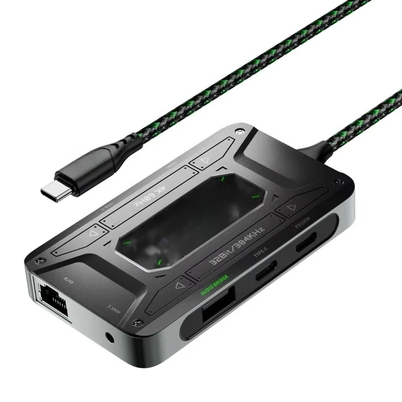 

Electronic sports docking station 100 watt fast charging audio adapter