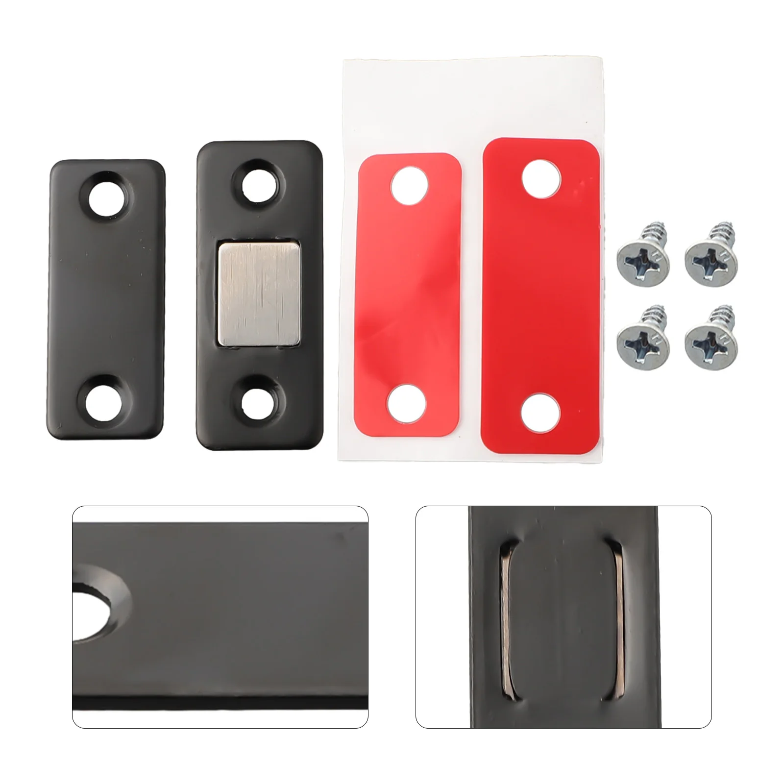 Catch Latch Self-adhesive Latch Bathroom Closer Closet Schranktüren Cupboard Drawer Edelstahl Stainless Steel Ersatz