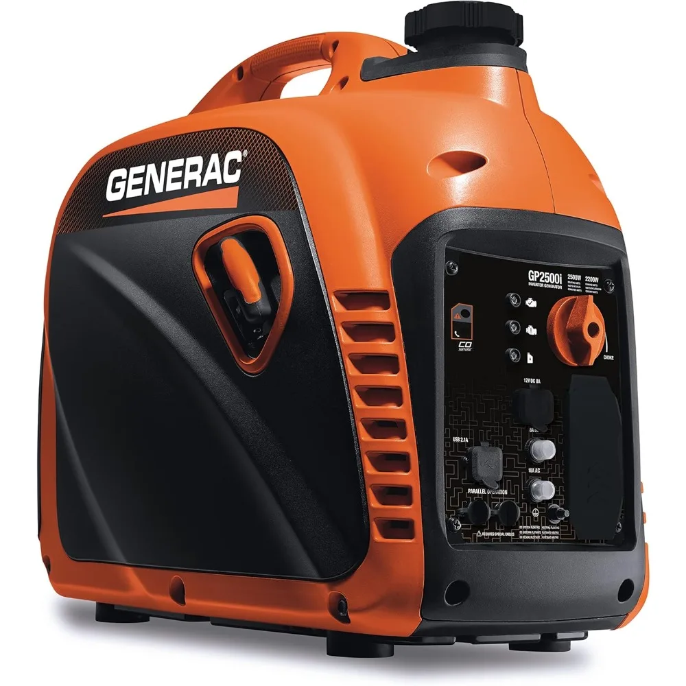 

2,500-Watt Gas Powered Portable Inverter Generator - Compact and Lightweight Design with Parallel Capability - Produces Clean