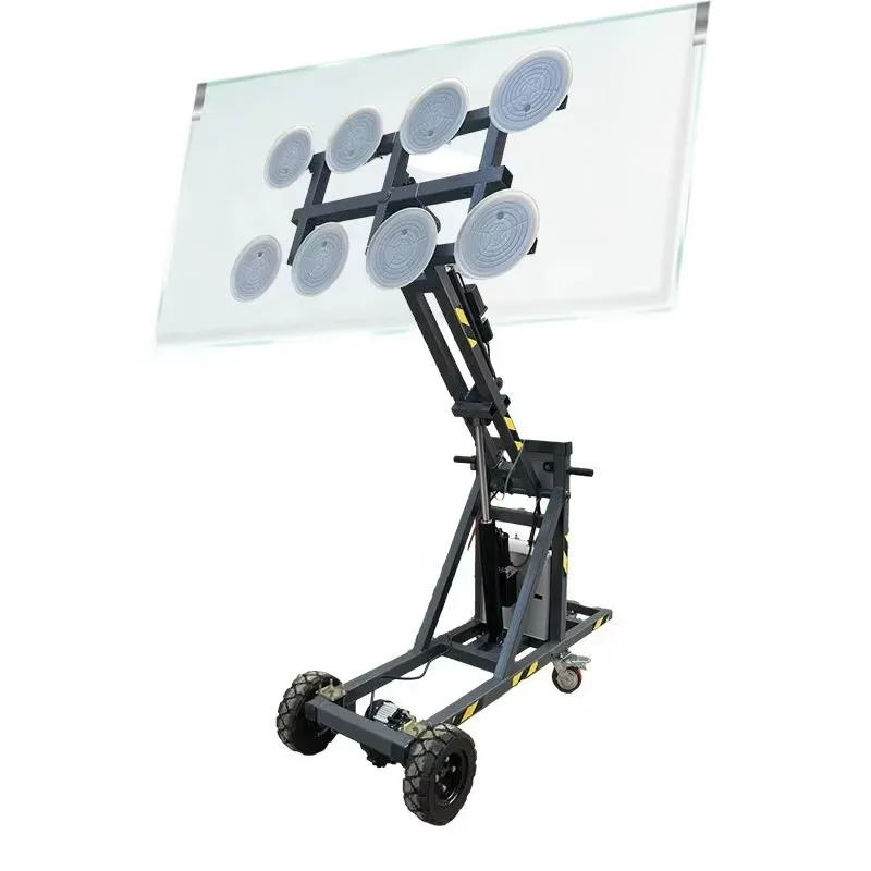 Electric Glass Suction Cup Trolley Lifting Mechanism Heavy-Duty Glass Lifting Tools for Construction Site