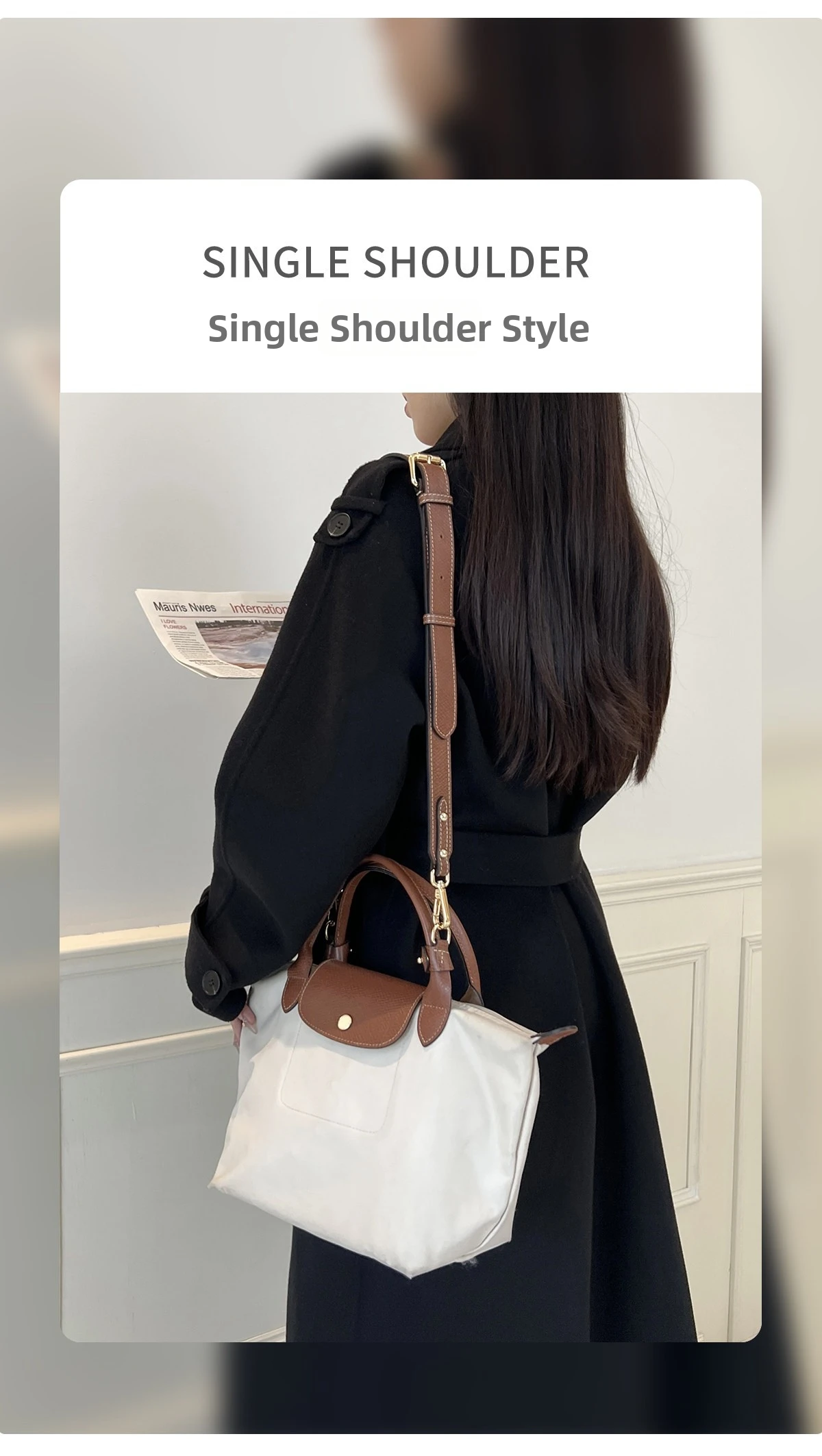 2026 New Leather Bag Strap For Longchamp S Durable Fashion Without Punching Modification Bag Accessories