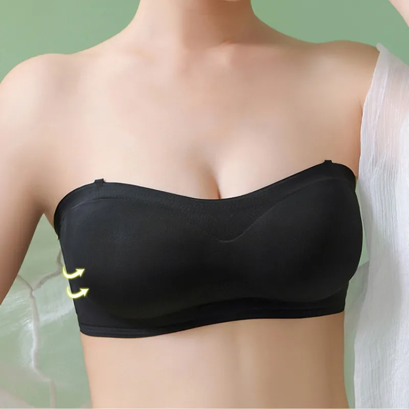 Strapless Bras For Women Seamless Underwear Push Up Wireless Bra Tube Crop Tops Female Summer Comfort Lingerie Padded Top