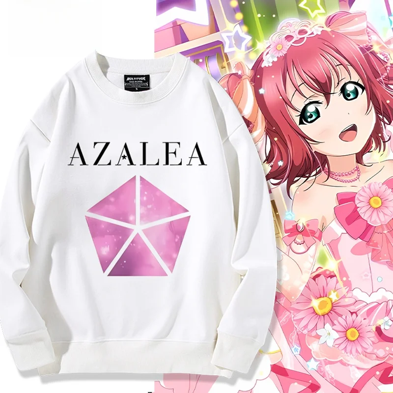 

Lovelive Sunine Aqours AZA Bla Azumi Daita Sweatirt Comfortable Loose Fit Long Sve Cotton Polyester Blend Casual ...