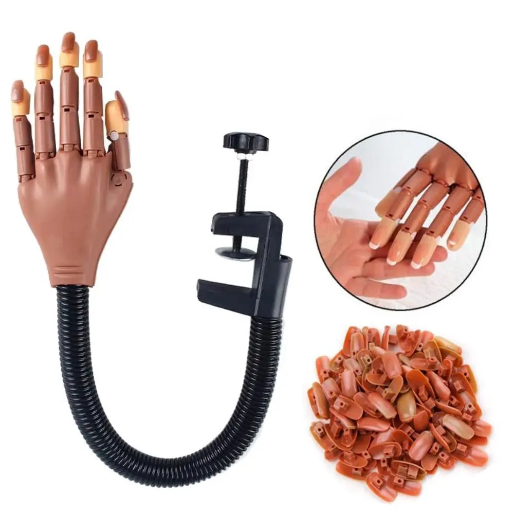 

Fake Fingers Nail Art Practice Hand Manicure Train Nail Tips Nail Practice Hand Set Plastic Multi-joint Nail Art Training Hands