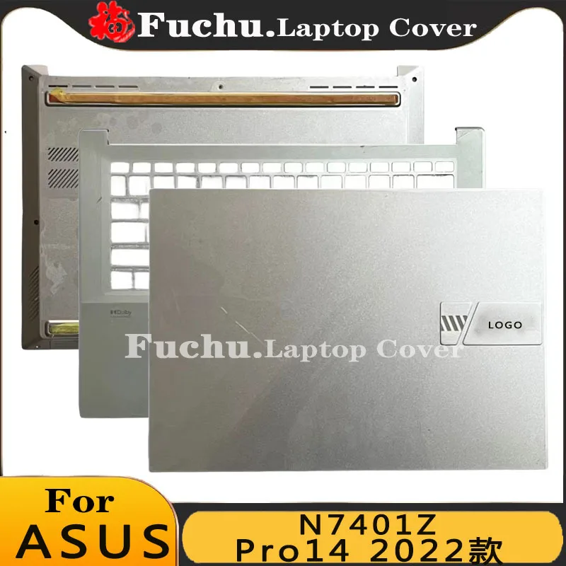 New For ASUS Lingyao Pro14 2022 N7401Z Laptop Replacement LCD Back Cover/Palm Rest/Bottom Cover Silver