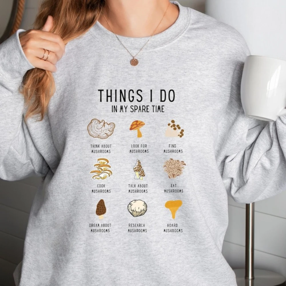 Choses que je fais dans mon temps de rechange vêtements de champignon drôle Foraging hauts Chanterelle champignon vêtements huître champignon hommes haut pour femme