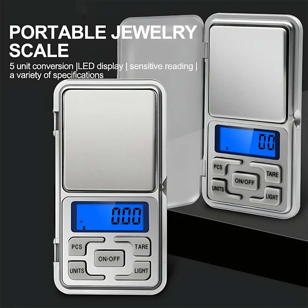 1/2 Stück 500g/0,01g Digitale Taschenwaage, Hochpräzise Mini-Schmuckwaage mit LCD-Anzeige, Tragbares Gramm-Wiegewerkzeug für Zuhause – Detail 9